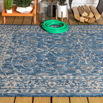 Palazzo Vine And Border Textured Weave Indoor/outdoor Area Rug